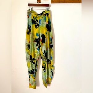 Hand dyed silk pants